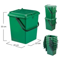 Garantia BIO nádoba na odpad kompost 10L 1 - komora ZELENÁ