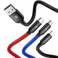 Baseus 3v1 USB-C Lightning Mico USB kábel 1,2m Baseus 3v1 USB-C Lightning Mico USB kábel 1,2m