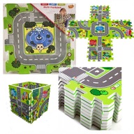 Vzdelávacie penové puzzle Mat Road City