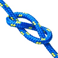 Modré splietané polypropylénové lano 8mm 30m