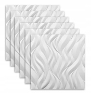 Nástenné panely Decor 3D FLAMES biele 6 ks. Nástenné panely Decor 3D FLAMES biele 6 ks.