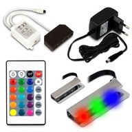 KOMPLETNÁ SADA 2-BODOVÝCH RGB LED KLIPOV NA SKLENENÉ POLICE KOMPLETNÁ SADA 2-BODOVÝCH RGB LED KLIPOV NA SKLENENÉ POLICE