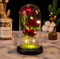 Večná ruža v skle LED darček k narodeninám