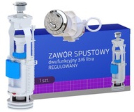 Vypúšťací ventil na splachovanie 3/6 litrov kompaktnej splachovacej nádržky WC Vypúšťací ventil na splachovanie 3/6 litrov kompaktnej splachovacej nádržky WC