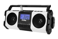 RÁDIO BOOMBOX RÁDIOVÝ PRIJÍMAČ ELTRA, BIELY A ČIERNY RÁDIO BOOMBOX RÁDIOVÝ PRIJÍMAČ ELTRA, BIELY A ČIERNY
