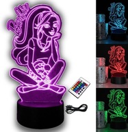 BARBIE NOČNÁ LAMPA 3D LED RGB DIAĽKOVÉ OVLÁDANIE ZA DARČEK BARBIE NOČNÁ LAMPA 3D LED RGB DIAĽKOVÉ OVLÁDANIE ZA DARČEK