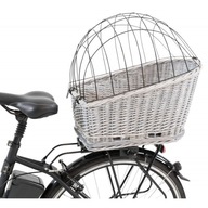 Košík na bicykel s mriežkou, 35 × 49 × 55 cm, sivý