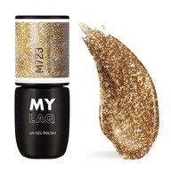 MYLAQ Zlatý hybridný lak na nechty MY GLEAMING GOLD 5 ml