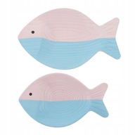 2ks Fish Wall Art Decor Beach drevená ozdoba 2ks Fish Wall Art Decor Beach drevená ozdoba