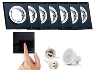 Set Glass Halogen LED 7x + vypínač + žiarovky Set Glass Halogen LED 7x + vypínač + žiarovky