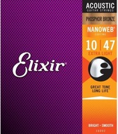 Elixir NanoWeb Phosphor Bronze 16002 (10-47) akustické struny 24h