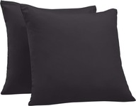 Čierna obliečka na vankúš 80x80cm 2 kusy v sade Čierna obliečka na vankúš 80x80cm 2 kusy v sade