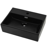 vidaXL keramické umývadlo s otvorom pre batériu 51,5x38,5x15 cm Čierna vidaXL keramické umývadlo s otvorom pre batériu 51,5x38,5x15 cm Čierna