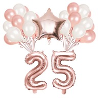 25. NARODENINY SÚPRAVA BALÓNOV Z RUŽOVÉHO ZLATA PERLA 25. VÝROČIE SVADBY 25. NARODENINY SÚPRAVA BALÓNOV Z RUŽOVÉHO ZLATA PERLA 25. VÝROČIE SVADBY
