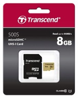 TRANSCEND 8 GB micro SD HC 500s UHS U1 MLC 95 MB