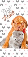 Bavlnená osuška 70x140 Kitten psí kamaráti Bavlnená osuška 70x140 Kitten psí kamaráti