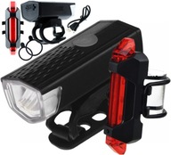Sada AKU USB bicyklových svetiel 300 lumenov VÝKONNÝ Sada AKU USB bicyklových svetiel 300 lumenov VÝKONNÝ
