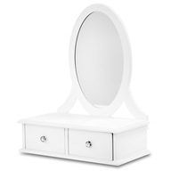 Mini toaletný stolík šperkovnica biele drevo
