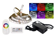 Sada 5050 RGB LED pásika, rádiové diaľkové ovládanie, dotykové, 5m Sada 5050 RGB LED pásika, rádiové diaľkové ovládanie, dotykové, 5m
