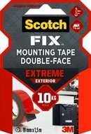 Montážna páska Scotch-Fix 19 mm x 1,5 m, obojstranná, super pevná, vonkajšia Montážna páska Scotch-Fix 19 mm x 1,5 m, obojstranná, super pevná, vonkajšia