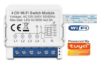 MOBILNÝ RELÉOVÝ SPÍNAČ WiFi ZÁSUVKA SMART TUYA 4 KANÁLOVÝ 4x150W MOBILNÝ RELÉOVÝ SPÍNAČ WiFi ZÁSUVKA SMART TUYA 4 KANÁLOVÝ 4x150W