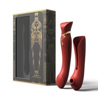 Zalo Queen Set G-Spot Pulse Wave Vibrator Red Zalo Queen Set G-Spot Pulse Wave Vibrator Red