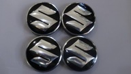 4x Emblémy pre SUZUKI 56 mm ráfiky, čierne 4x Emblémy pre SUZUKI 56 mm ráfiky, čierne