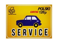 PCF ozdobný tanier FSM Fiat 126p SERVICE Maluch PCF ozdobný tanier FSM Fiat 126p SERVICE Maluch