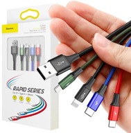 Baseus FAST BRAID NABÍJACÍ KÁBEL 4v1 1,2m 2xUSB-C Lightning microUSB Baseus FAST BRAID NABÍJACÍ KÁBEL 4v1 1,2m 2xUSB-C Lightning microUSB