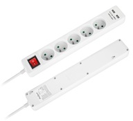 Predlžovací kábel 5 zásuviek Rýchla nabíjačka 2 USB