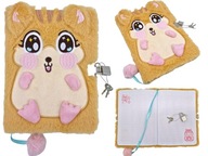 WŁOCHATY Diár s visiacim zámkom 3D Włochacz A5 96 listov NOTEBOOK HAMSTER Chomik WŁOCHATY Diár s visiacim zámkom 3D Włochacz A5 96 listov NOTEBOOK HAMSTER Chomik