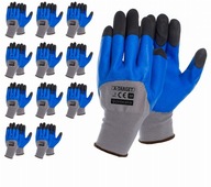 Pracovné rukavice X-TARGET Polyester Latex Chemická odolnosť 9 Pracovné rukavice X-TARGET Polyester Latex Chemická odolnosť 9