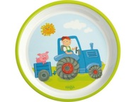 Melamínový tanier Traktor pre deti Haba