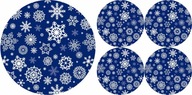Sada okrúhlych plstených podložiek na kuchynský stôl 33 cm 16 cm SNOW Sada okrúhlych plstených podložiek na kuchynský stôl 33 cm 16 cm SNOW