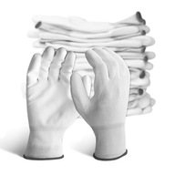 Pracovné rukavice potiahnuté PU Biela veľkosť 9 balenie 10 párov