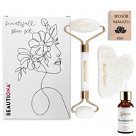 SET VALEC NA MASÁR NA TVÁR + KAMEŇ GUA SHA PLATE OIL OLEJ darček SET VALEC NA MASÁR NA TVÁR + KAMEŇ GUA SHA PLATE OIL OLEJ darček