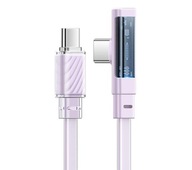 Mcdodo USB-C – USB-C CA-3454 uhlový káblový kábel 1,8 metra s LED fialovou Mcdodo USB-C – USB-C CA-3454 uhlový káblový kábel 1,8 metra s LED fialovou