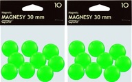 Veľké magnety 30mm 20ks zelené