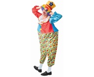 Kostým klauna (klobúk, overal), veľkosť M