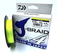 DAIWA J-BRAID X4 0,15MM 135M ŽLT DAIWA J-BRAID X4 0,15MM 135M ŽLT