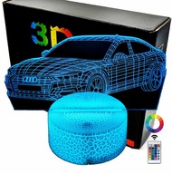 Nočné svetlo Auto Audi 3D LAMP LED Nočné svetlo Auto Audi 3D LAMP LED