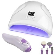 HYBRIDNÁ SADA 12 LED UV LAMPY 12W FRÉZA 2v1 KONCOVKY SNÍMAČ POHYBU