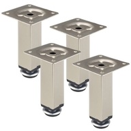 4x nábytková noha nastaviteľná štvorcová noha 25x25 ATM H-100mm SATIN DN-738 4x nábytková noha nastaviteľná štvorcová noha 25x25 ATM H-100mm SATIN DN-738