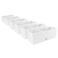 6x RATO CAS DRT500 balkónový debnový kvetináč, biely 6x RATO CAS DRT500 balkónový debnový kvetináč, biely