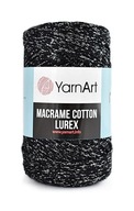 Šnúrka YarnArt Macrame Bavlna Lurex - 723 čierna Šnúrka YarnArt Macrame Bavlna Lurex - 723 čierna