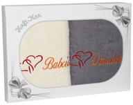 DARČEK PRE BABKU A DEDKA SADA DVOCH HRUBÝCH UTERÁKOV S VÝŠIVKOU DARČEK PRE BABKU A DEDKA SADA DVOCH HRUBÝCH UTERÁKOV S VÝŠIVKOU