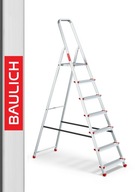BAULICH domáci hliníkový rebrík, 7 schodov + HÁK