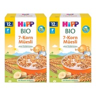 HIPP Müsli 7 cereálie s banánmi 2x200g BIO HIPP Müsli 7 cereálie s banánmi 2x200g BIO