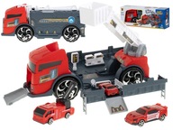 Nákladné auto s hasičskými autami pre deti, veľ