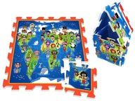 Penová puzzle podložka Mapa detí sveta ZA3149